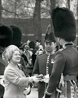 Pirbright: Queen Mother and Irish Guards