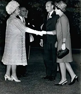 Micheal: Queen Mother at a reception in London