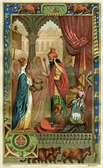 Sheba: Queen of Sheba visiting King Solomon