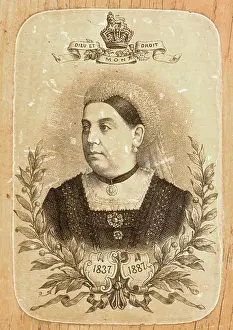 Droit: Queen Victoria, 1887 Jubilee commemorative card