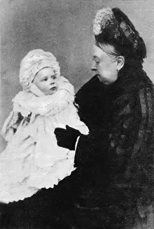 Carisbrooke: Queen Victoria with Alexander Battenberg