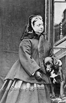Queen Victoria with her dog, Sharp