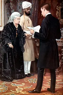 Dispatch: Queen Victoria listening to a dispatch from the