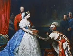 Presenting: Queen Victoria Presenting a Bible in the Audience