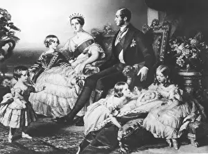 Helene: Queen Victoria with Prince Albert and their children, 1850