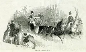 1847: Queen Victoria riding in a sledge