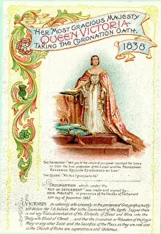 1838: Queen Victoria taking the Coronation Oath, 1838