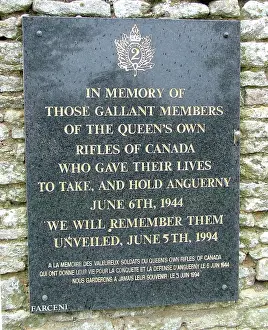 Queen's Own Rifles of Canada Memorial Anguerny