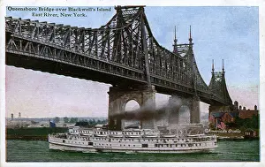 Ferryboat: Queensboro Bridge, Blackwell's Island, East River, New York