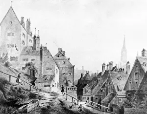 Muehlbach: The Quellenstrasse in Au in Munich, 1874