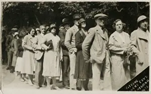 Goughs: Queue of tourists visit Gough's Cave in Cheddar Gorge