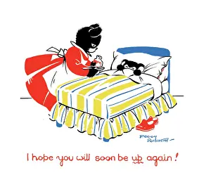 Rushton: Get Well Quick ? with little bear in bed
