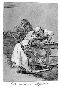 Quick: Be quick, they are waking up Artist: Francisco Goya
