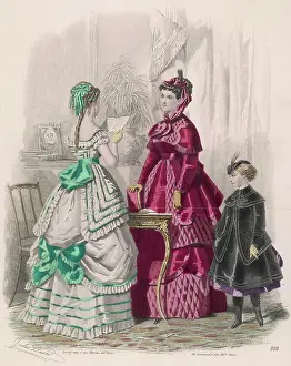 Flounces: QUILTED RED DRESS 1868