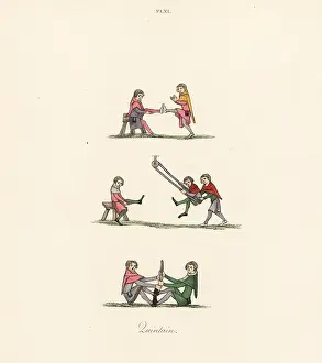 Quintain: Quintain exercises, 14th century