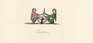 Tilt: Quintain exercises, 14th century