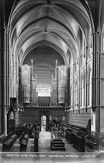 Stalls: The Quire Facing West, Rochester Cathedral