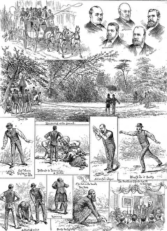 Quoits: Quoits Match at Hampstead 1888