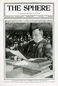 Haldane: R B Haldane at his desk in the War Office