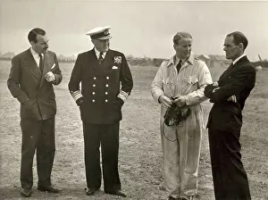 Cunningham: R E Bishop (right) and Gp Capt John Cunningham CBE