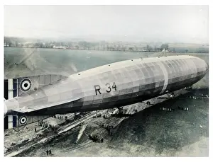 R34 Airship at Moorings