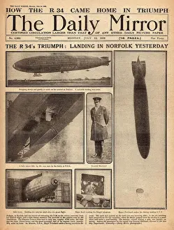 Pulham: R34 Airship returns from transatlantic flight