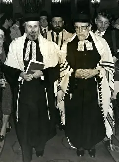 Victoire: Three rabbis at synagogue, Rue de la Victoire, Paris