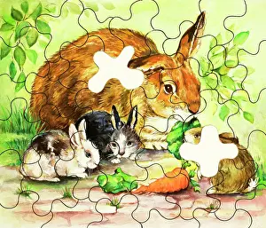 Jigsaw: Rabbit family jigsaw