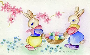 Schermele: Rabbits with Easter Eggs