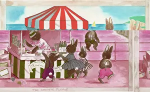 Ice Cream: Rabbits at the ice-cream stand