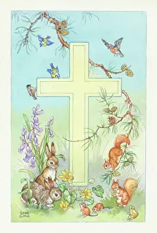 Cloke: Rabbits, mice, squirrels and birds with Cross - robin, blue