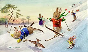 Skiiers: Rabbits Skiing