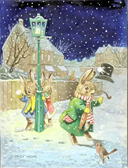 Snowballs: Rabbits Throwing Snowballs