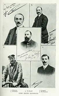 Racers: Race drivers Charron, Girardot, Farman, Fournier, De Kruyff