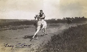 Jockeys: Racehorse, Gray Cloud, Alberta, Canada