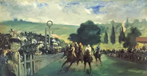Jockeys: Races at Longchamps, by Manet