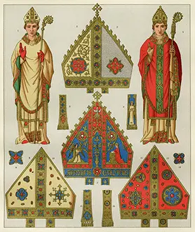 Mitres: Racinet - Bishop's Mitres