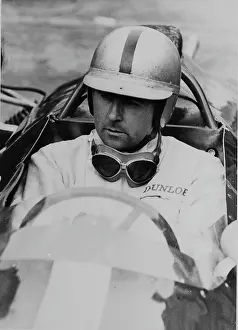 Brabham: The racing driver Jack Brabham at a car race in