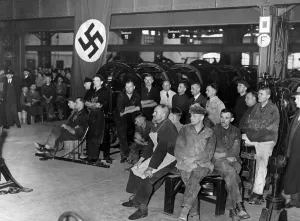 Hear: Radio broadcast in a cable factory, 1936