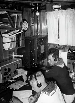 Compartment: Radio operator on board a German torpedo boat, 1935