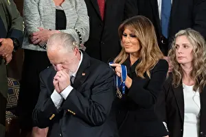 Propagandist: Radio personality Rush Limbaugh becomes emotional