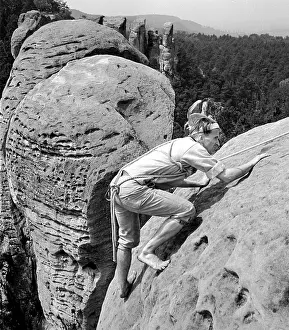 Cesky: Radovan Kuchar - mountain climber - sandstone rocks