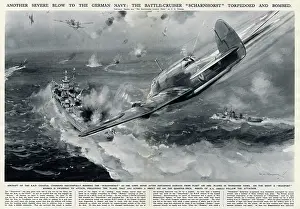 Trondheim: RAF Beauforts attacking the Battle-cruiser Scharnhorst
