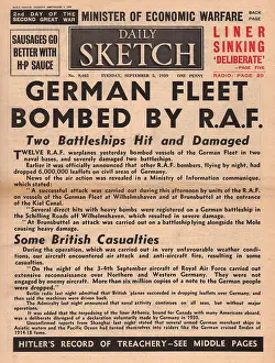 RAF bombs German fleet, WW2
