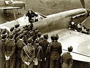 Tuck: RAF cadet sitting in a real plane, WW2