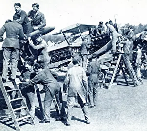 Cadets: RAF cadets stripping planes, WW2