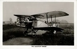 Cheltenham: RAF Gloster Grebe Biplane, Made at Cheltenham, England