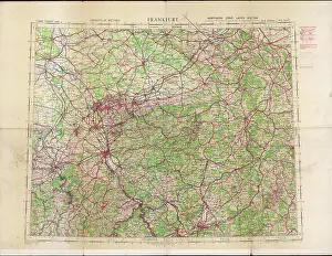 Koln: RAF navigator's map of Frankfurt