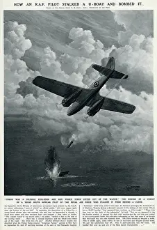 Stalked: RAF pilot bombing U-boat by G. H. Davis