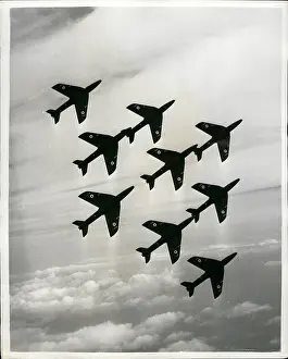 19600105: Nine RAF planes in formation for Farnborough Display